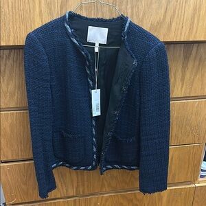 Rebecca Taylor Dark Violet Tweed Blazer size 6 new with tags
